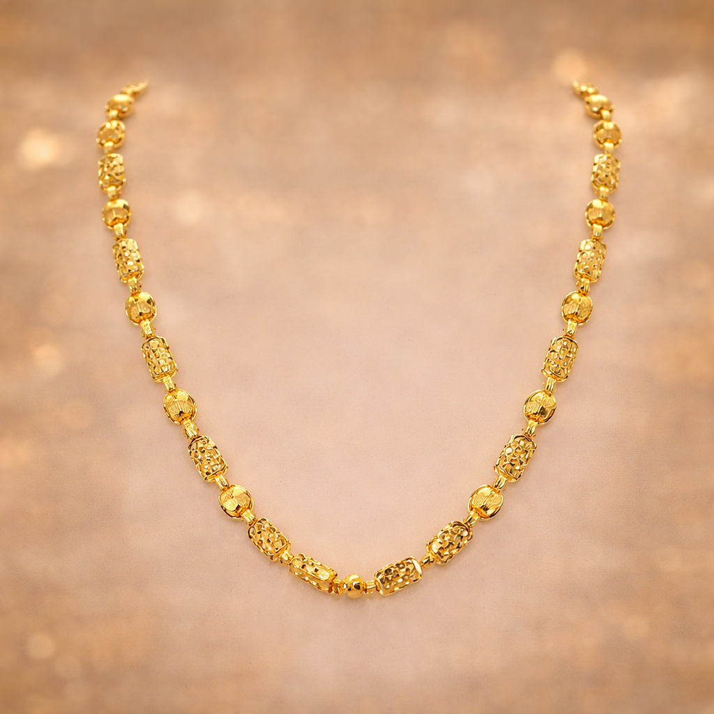 Swarnika Heritage Gold Beaded Mala (22KT)