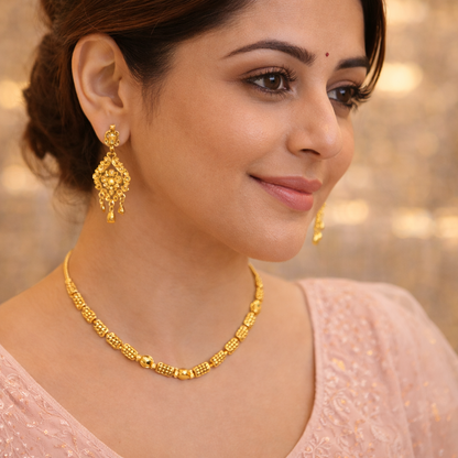 Swarnika Heritage Gold Beaded Mala (22KT)